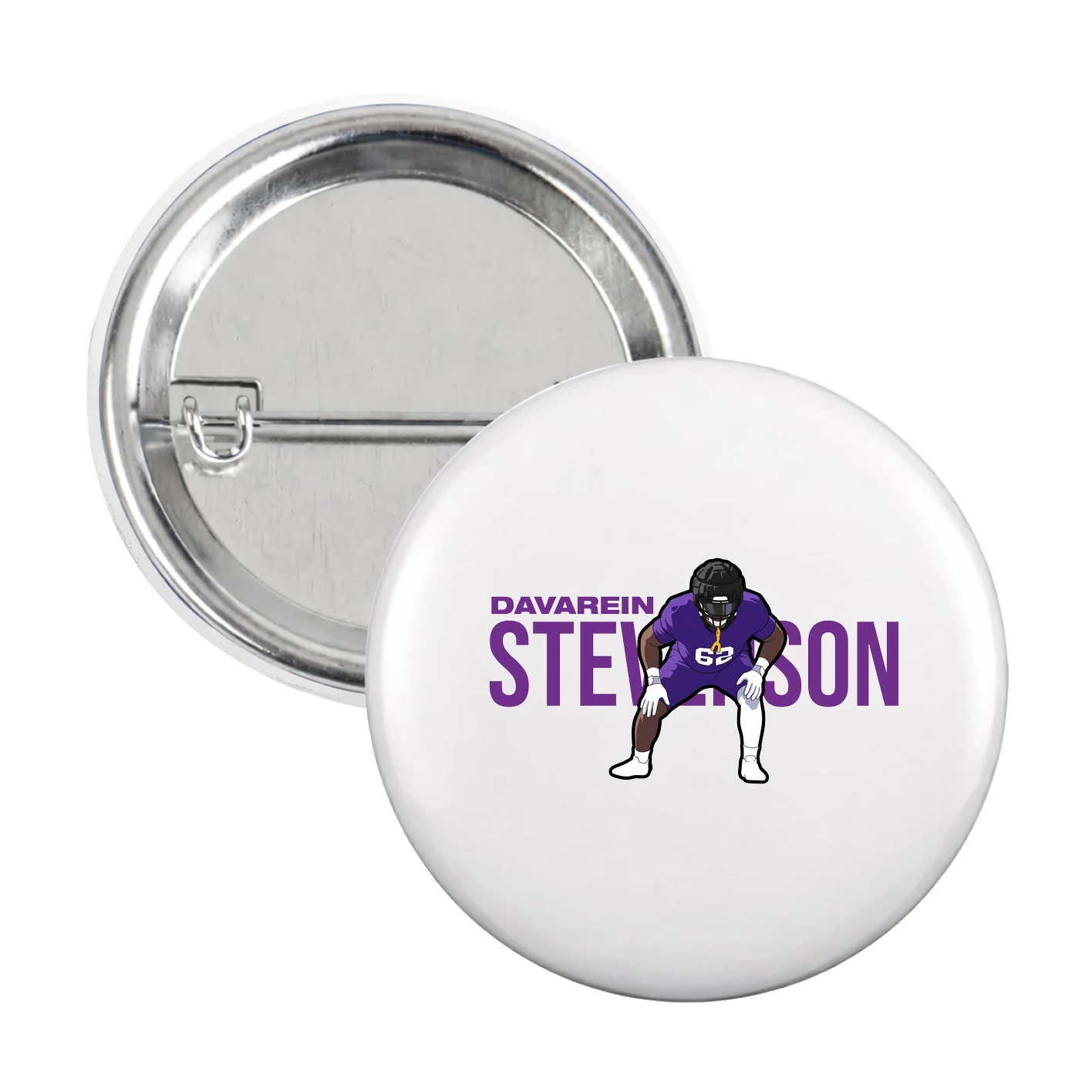 Game Day Button — Player Name in White