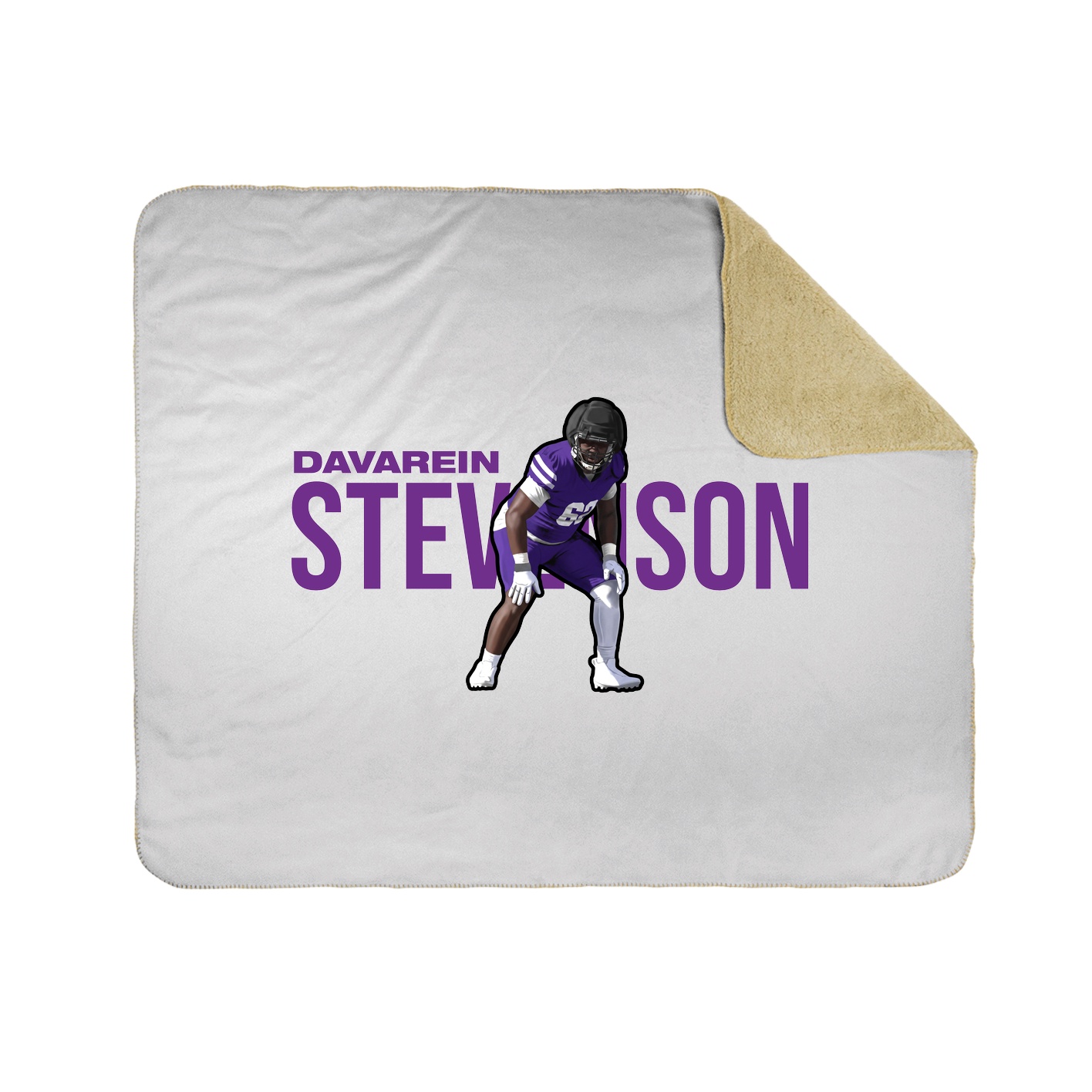 Throw Blanket — Player Name in White