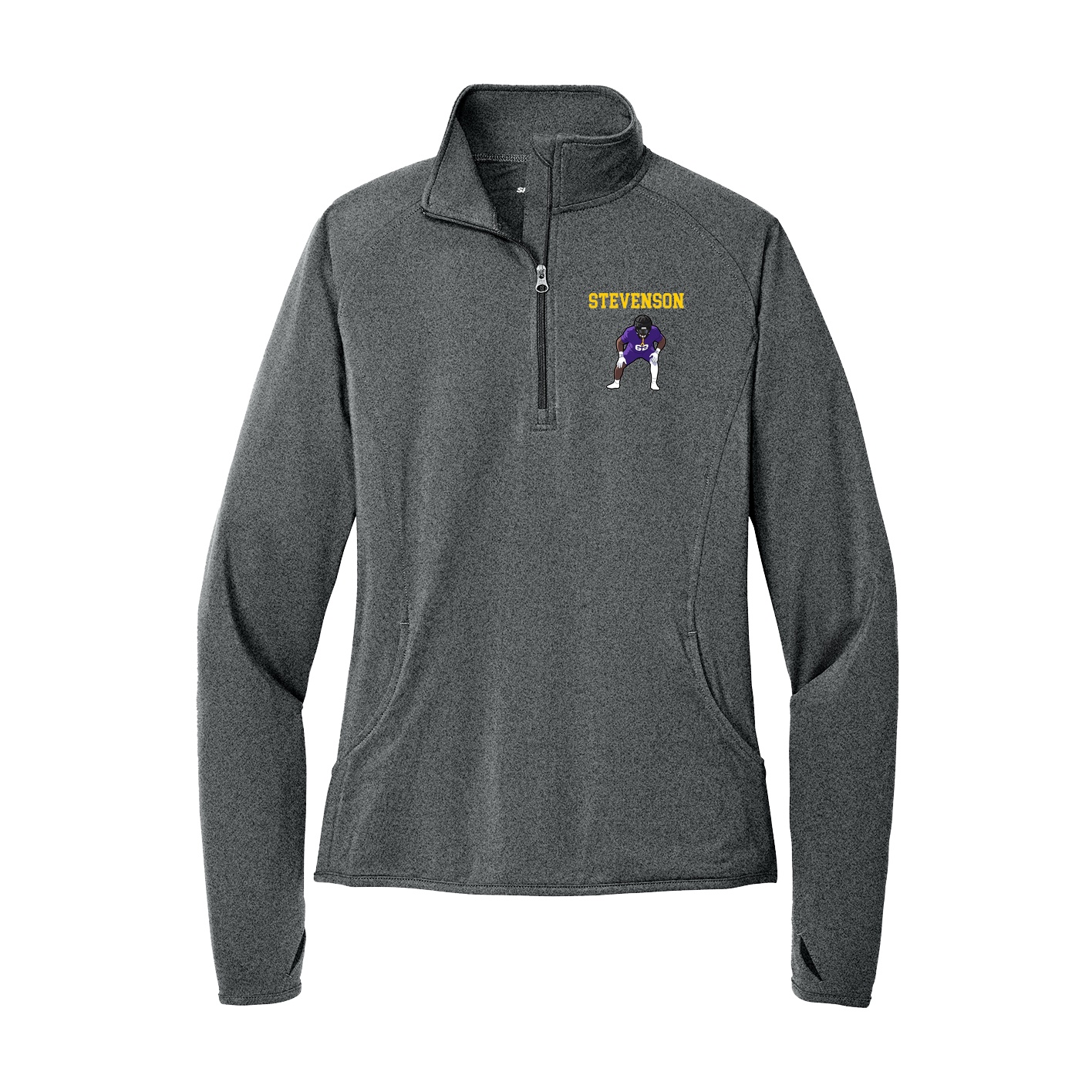 Women's Q-Zip Pullover — Shirsey in Grey