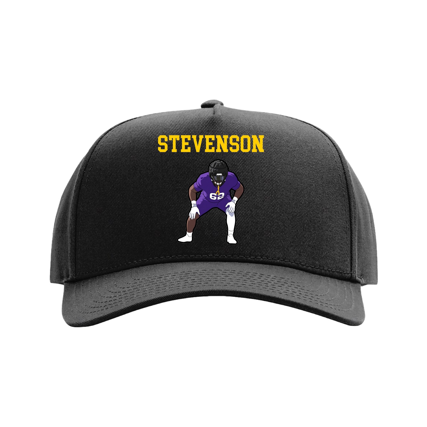 Full Fabric Five-Panel Champ Cap — Shirsey in Black