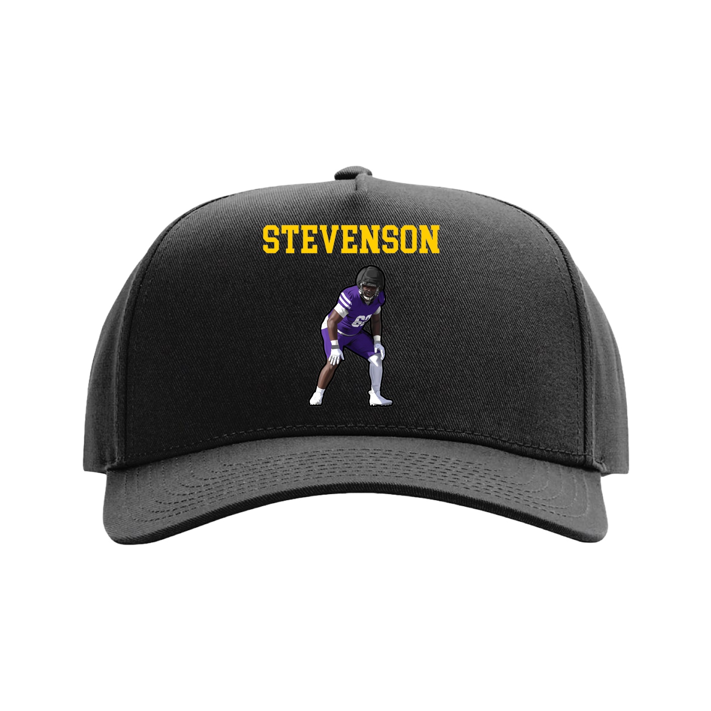 Full Fabric Five-Panel Champ Cap — Shirsey in Black