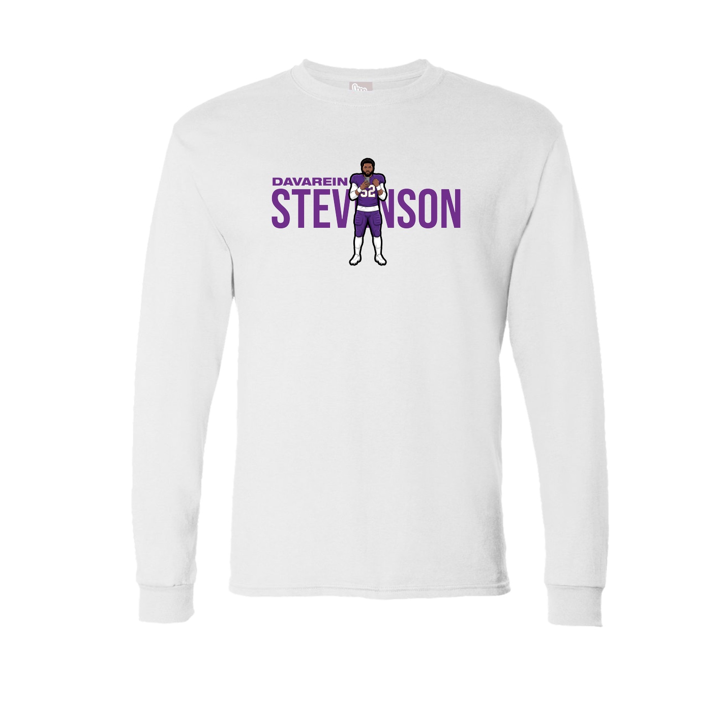 Long Sleeve Tee — Player Name in White