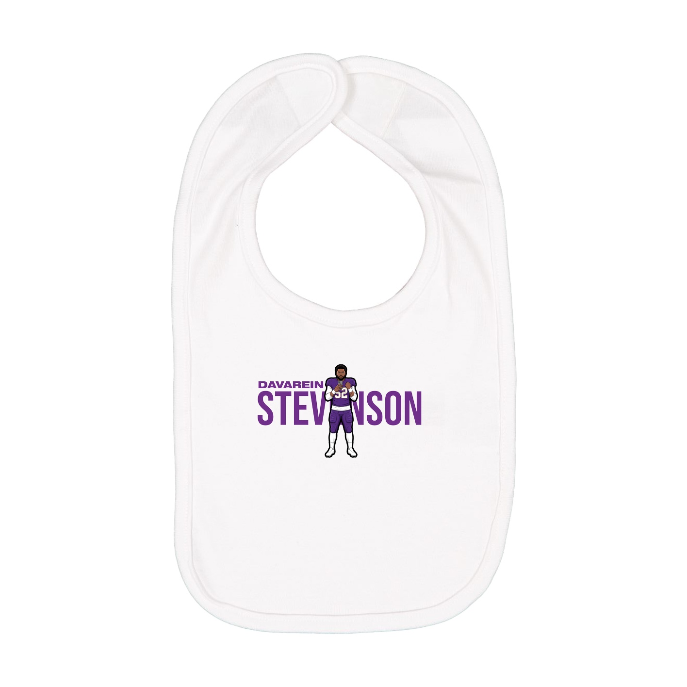 Infant Bib — Player Name in White