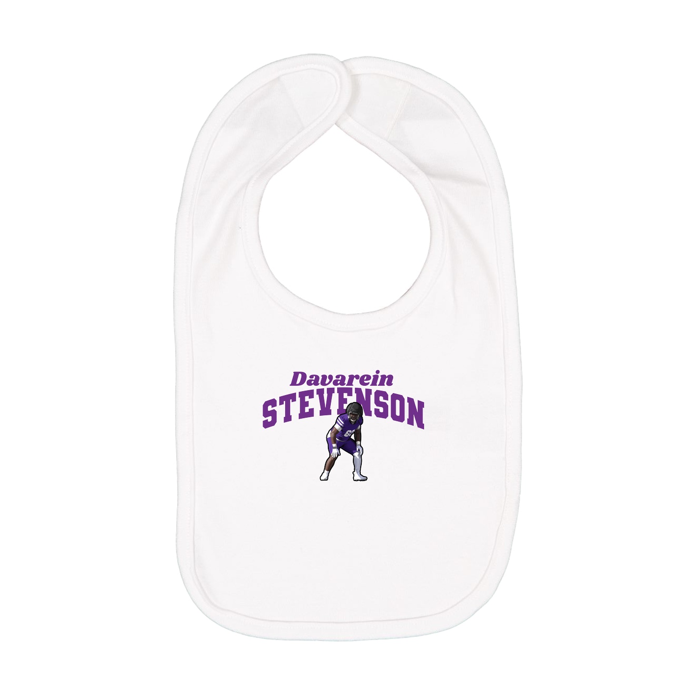 Infant Bib — Signature Arch in White