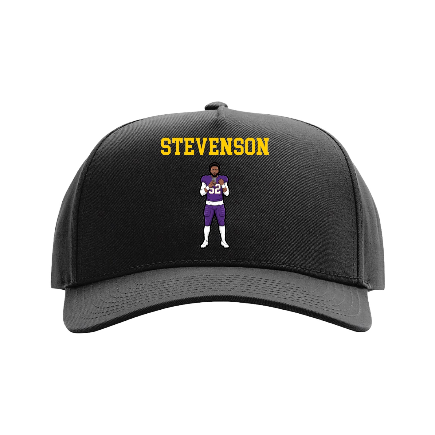 Full Fabric Five-Panel Champ Cap — Shirsey in Black