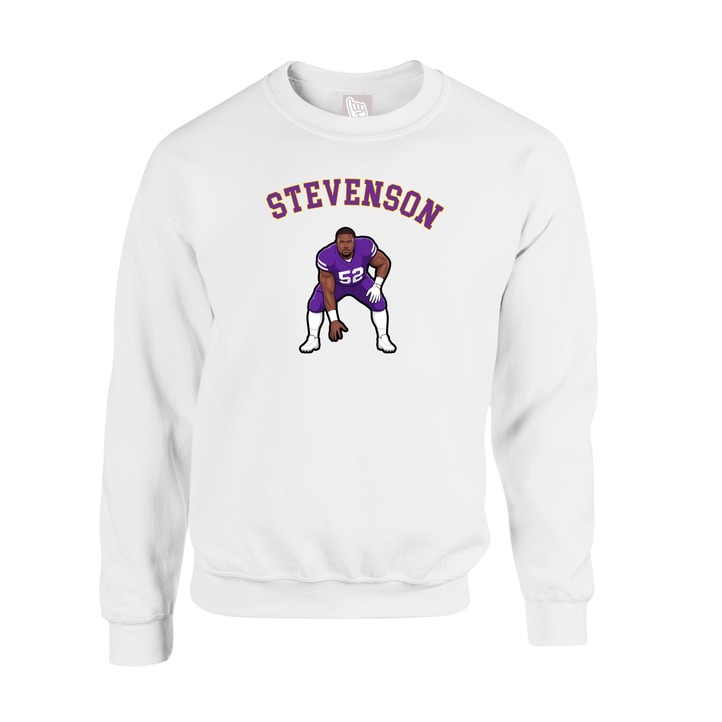 Fleece Crew — Shirsey Arch in White