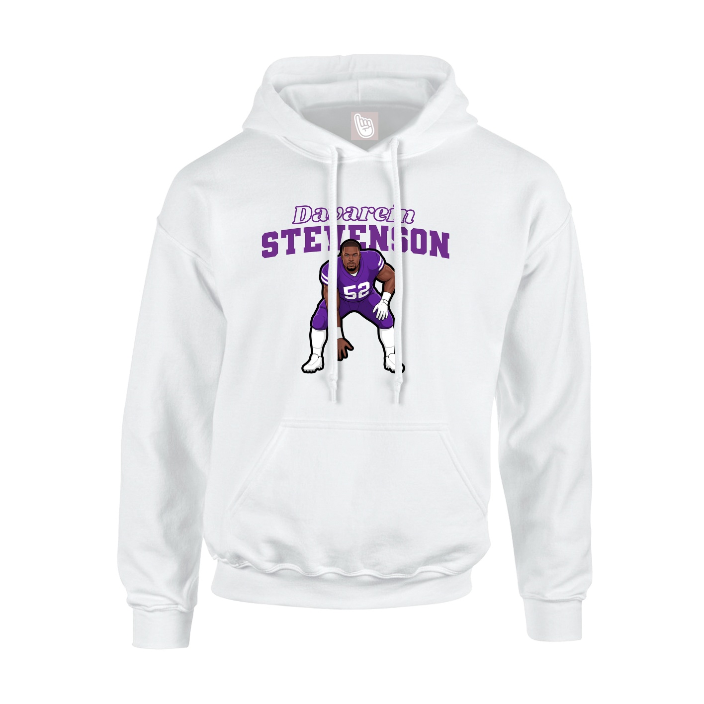 Hoodie — Name Arch in White