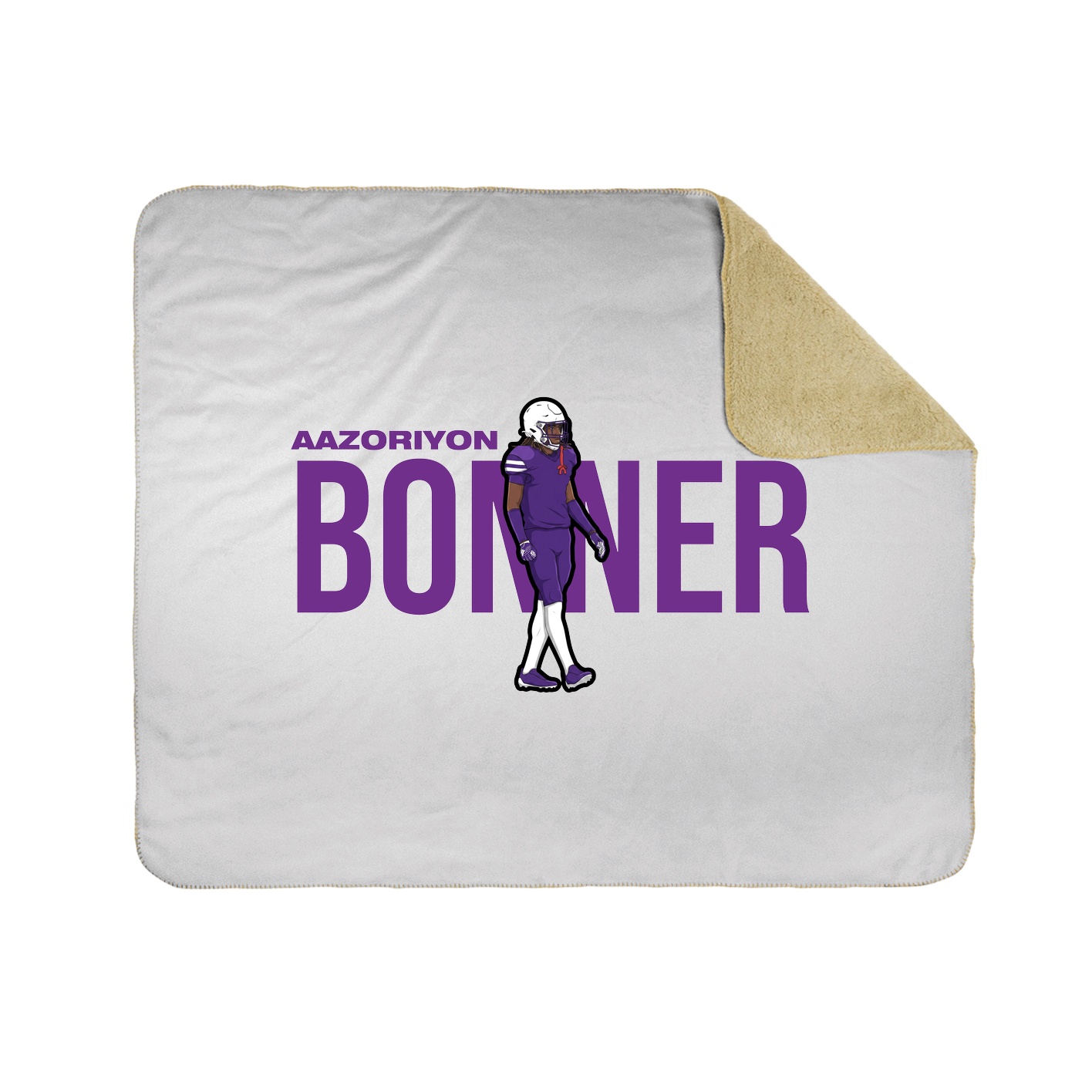 Throw Blanket — Player Name in White
