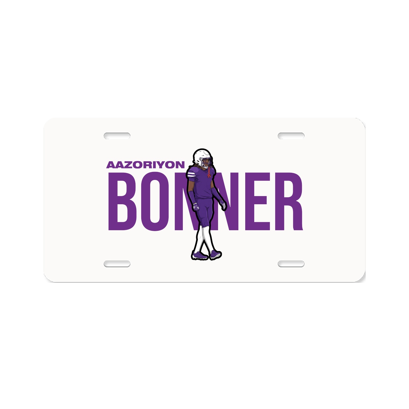 License Plate — Player Name in Classic