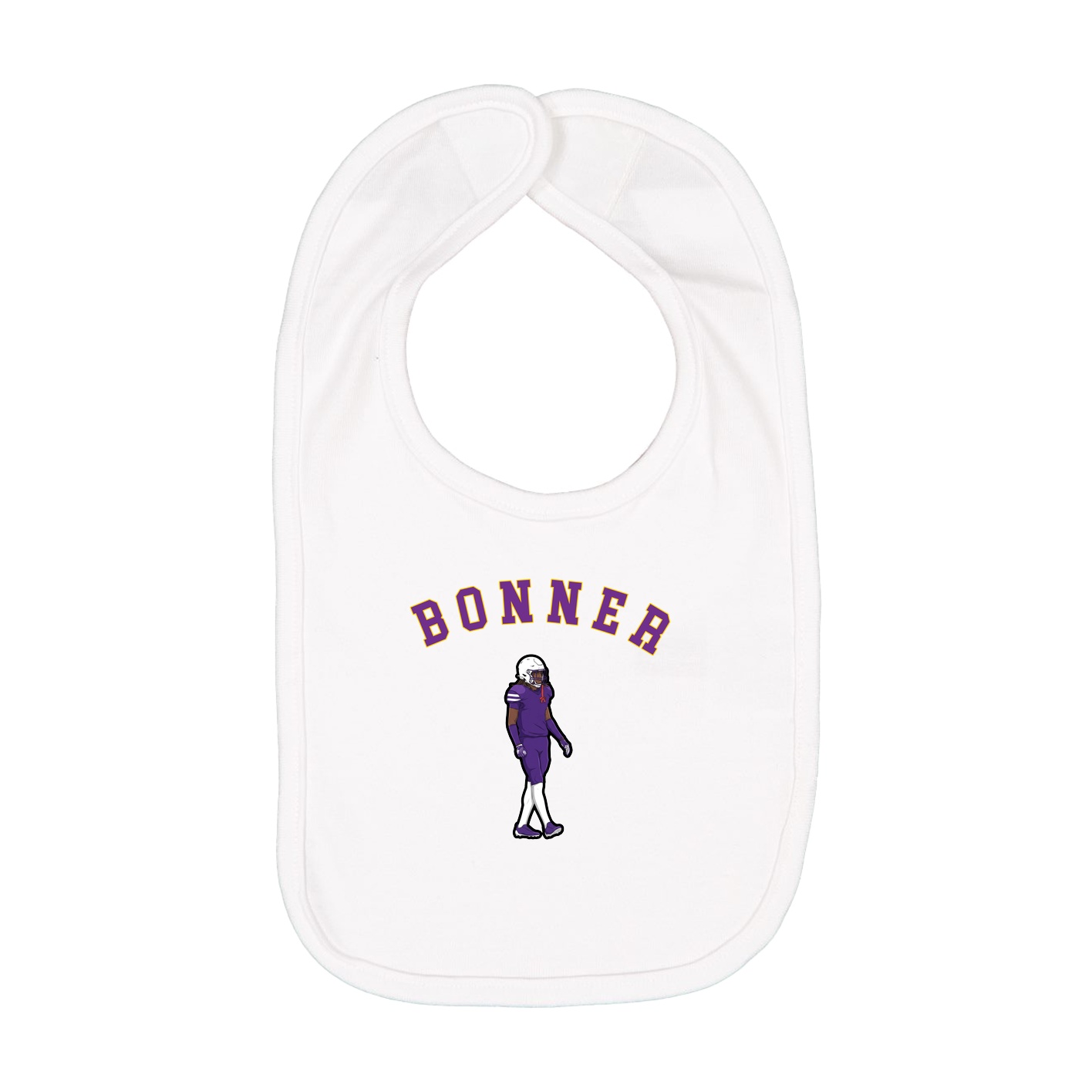 Infant Bib — Shirsey Arch in White