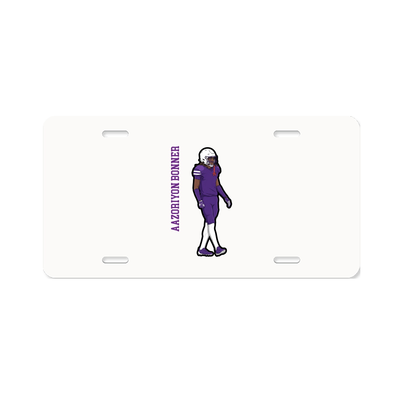 License Plate — Name Vertical in Classic