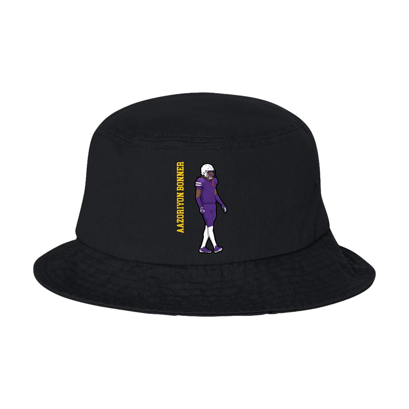 Bucket Cap — Name Vertical in Black