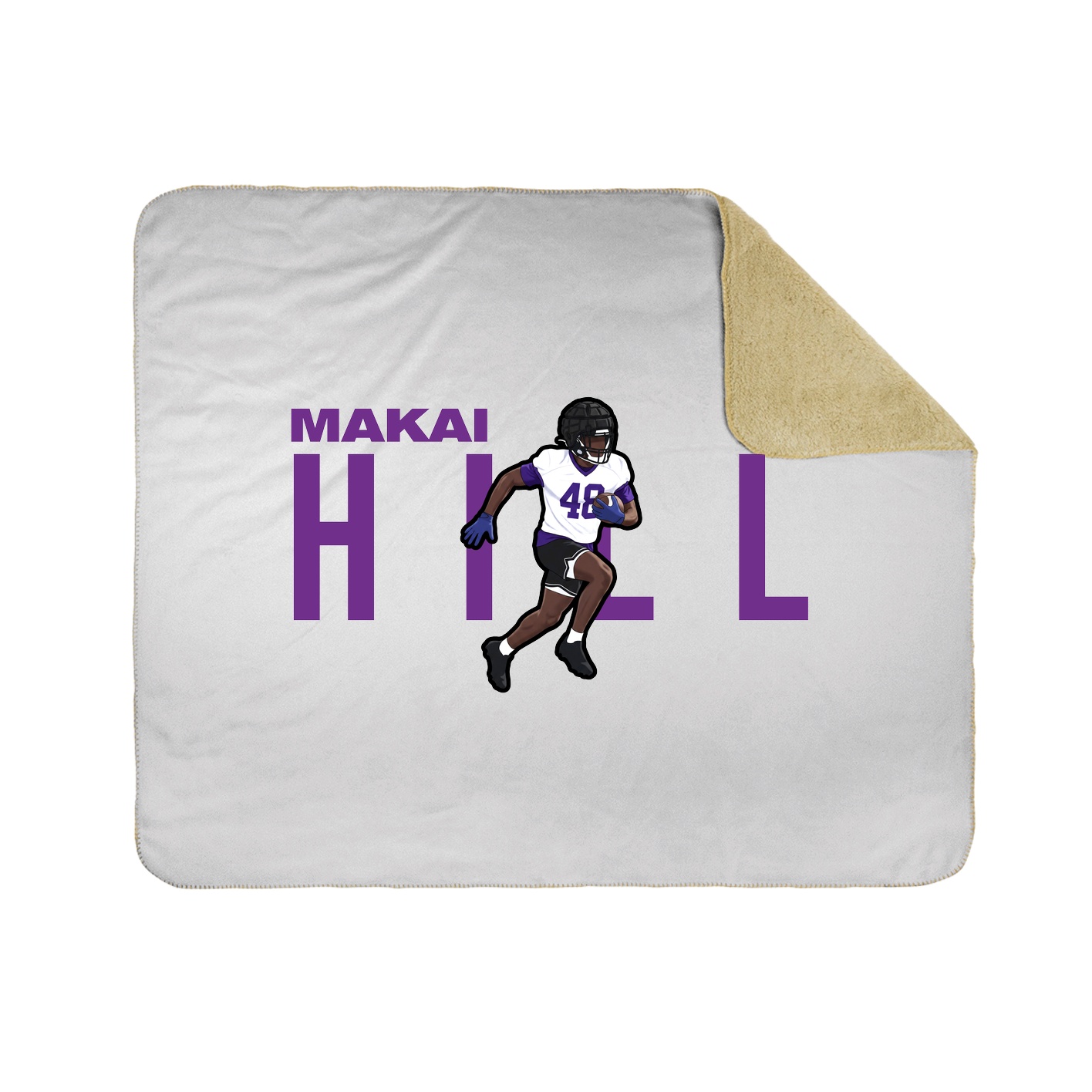Throw Blanket — Player Name in White