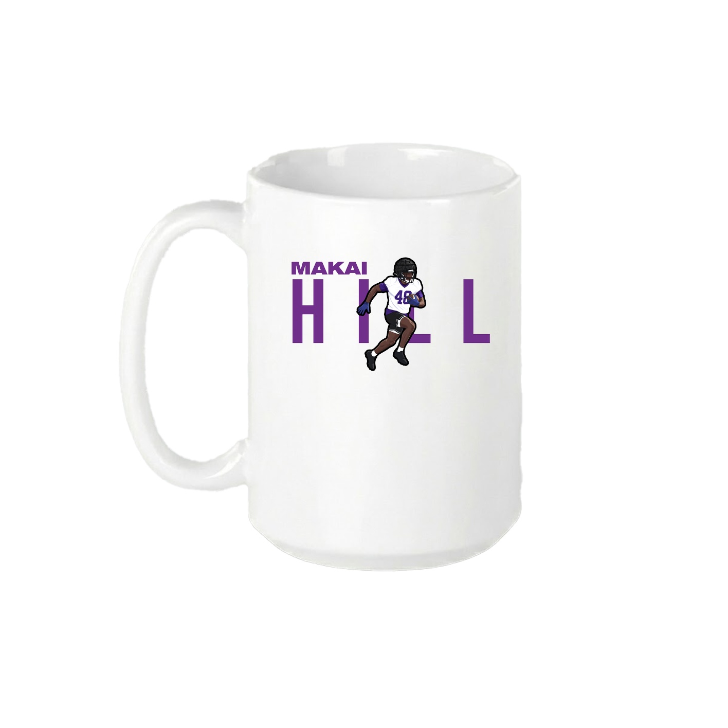 15oz Coffee Mug — Player Name in White