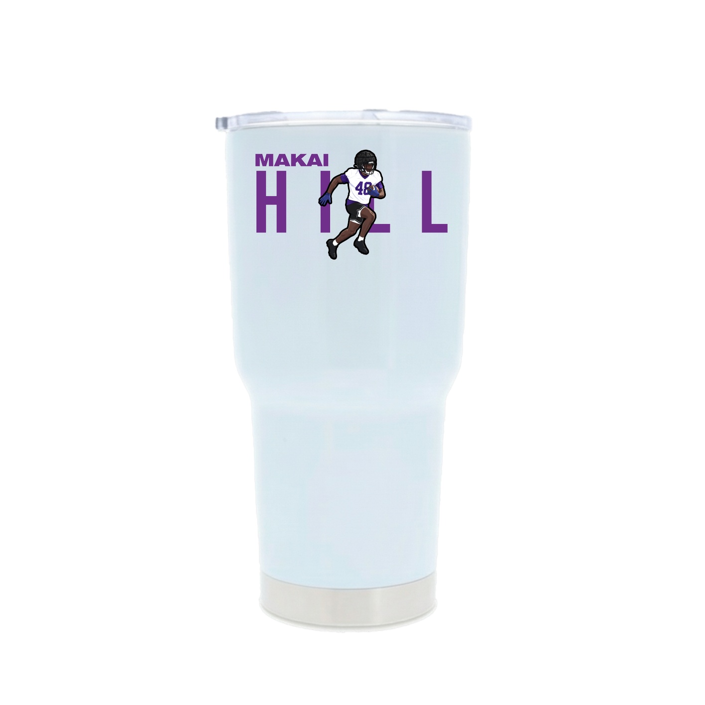 30oz Stainless Steel Tumbler — Player Name in White