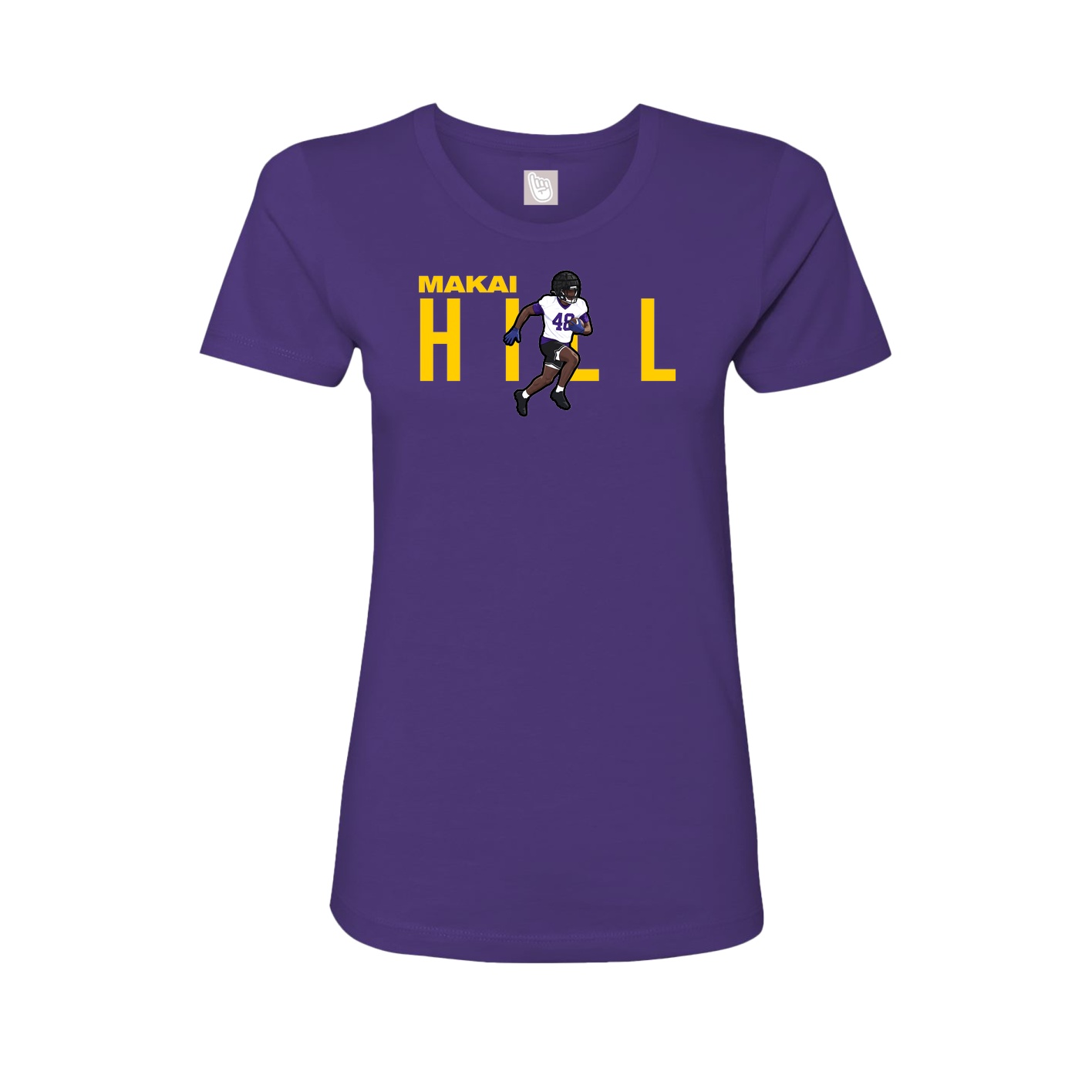 Fitted Women's Tee — Player Name in Purple