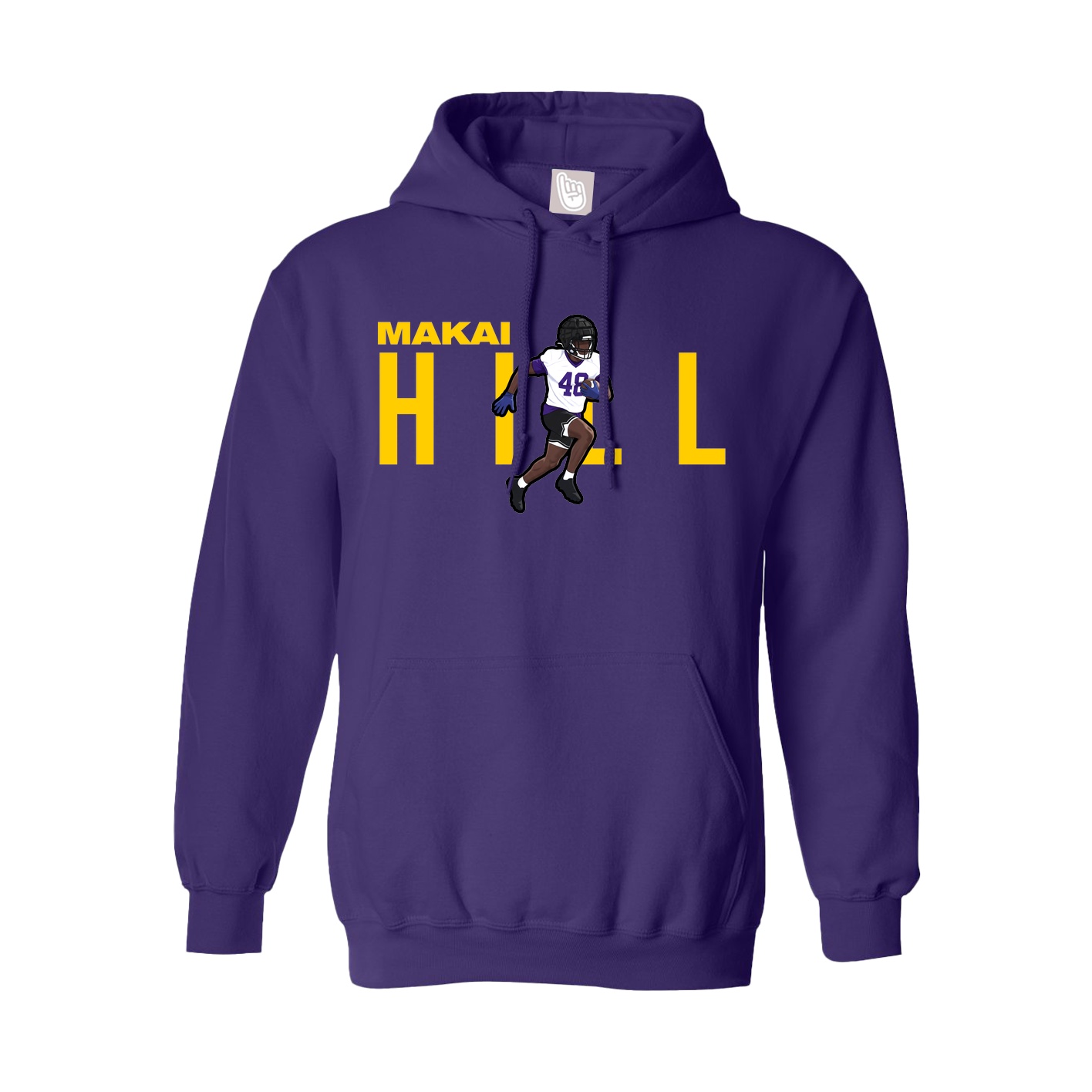 Hoodie — Player Name in Purple