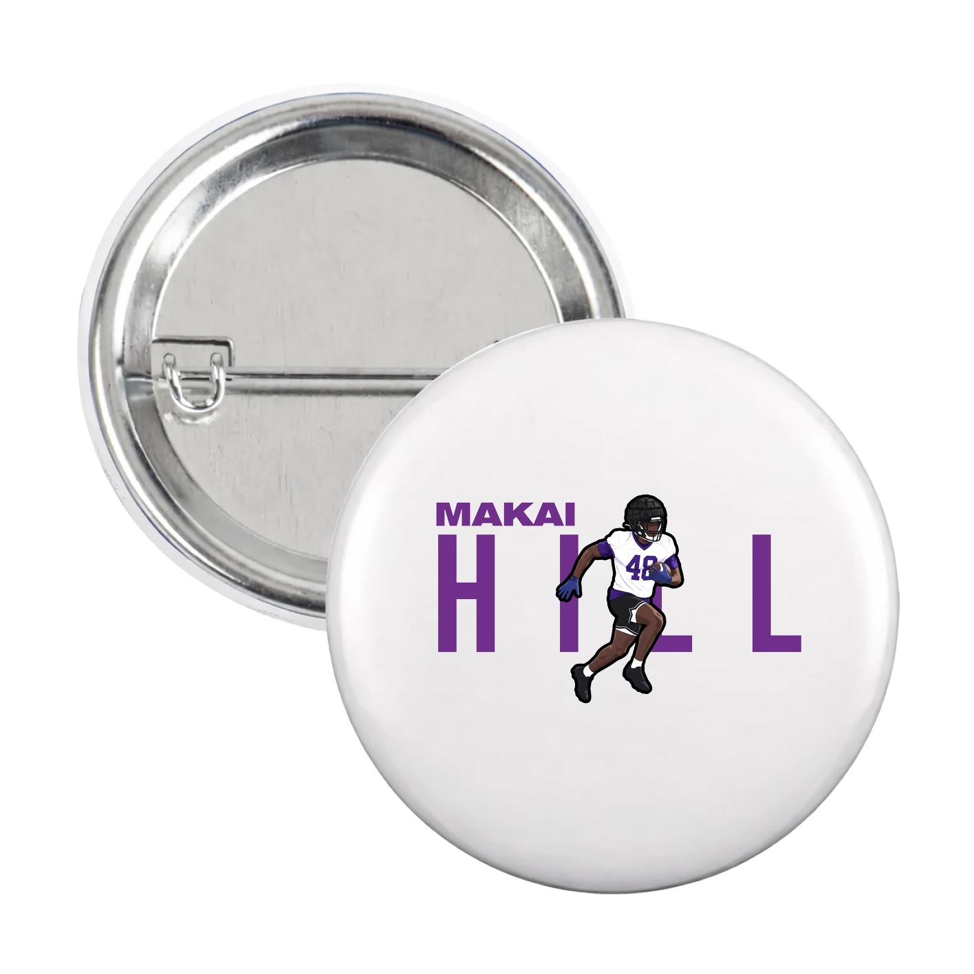 Game Day Button — Player Name in White