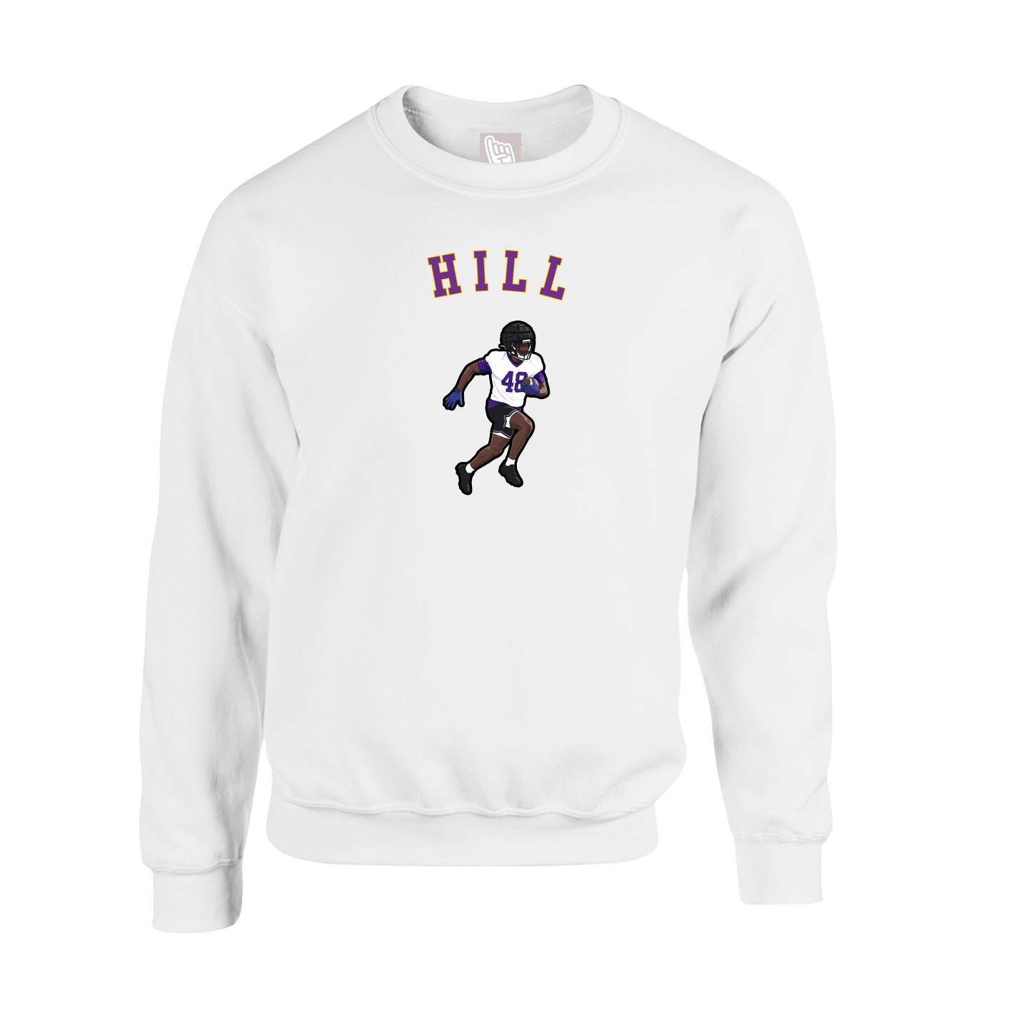 Fleece Crew — Shirsey Arch in White