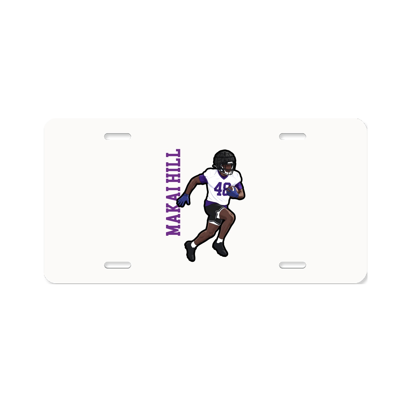 License Plate — Name Vertical in Classic