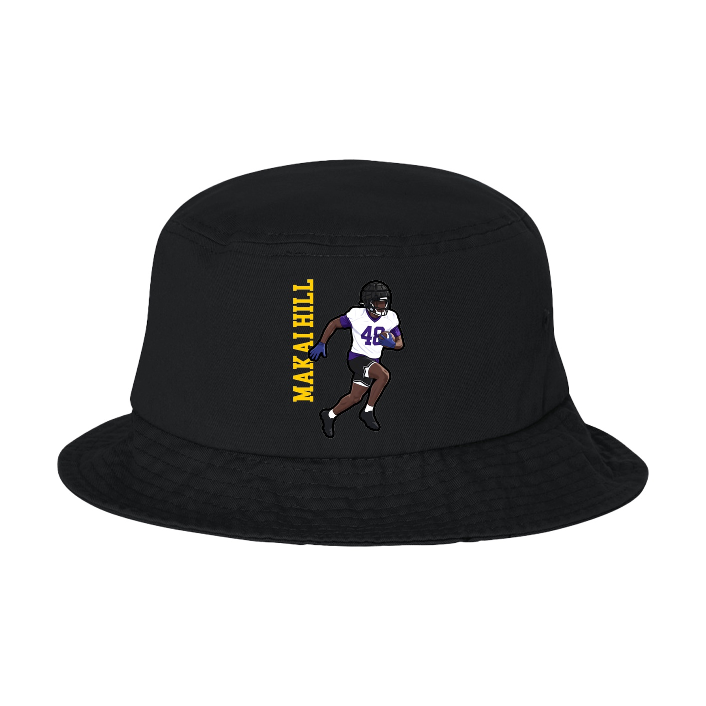 Bucket Cap — Name Vertical in Black