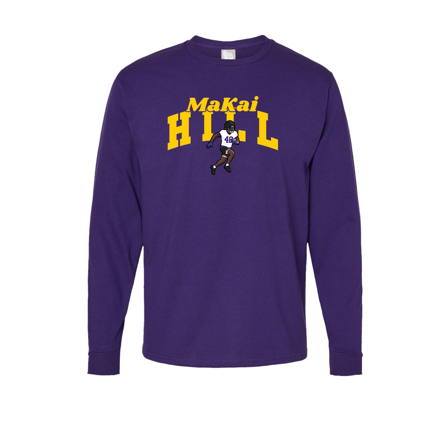 Long Sleeve Tee — Signature Arch in Purple