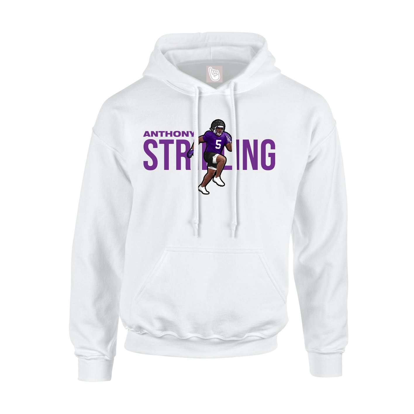 Youth Hoodie — Player Name in White