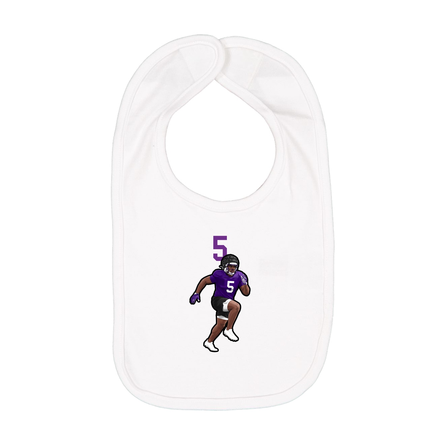 Infant Bib — Number Top in White