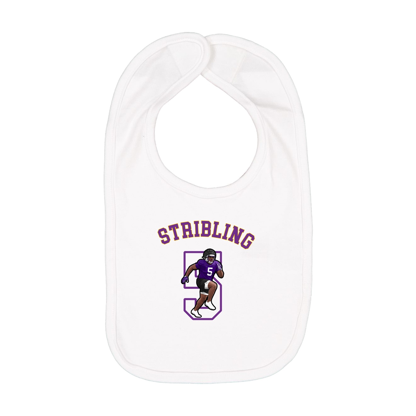 Infant Bib — Shirsey Arch in White