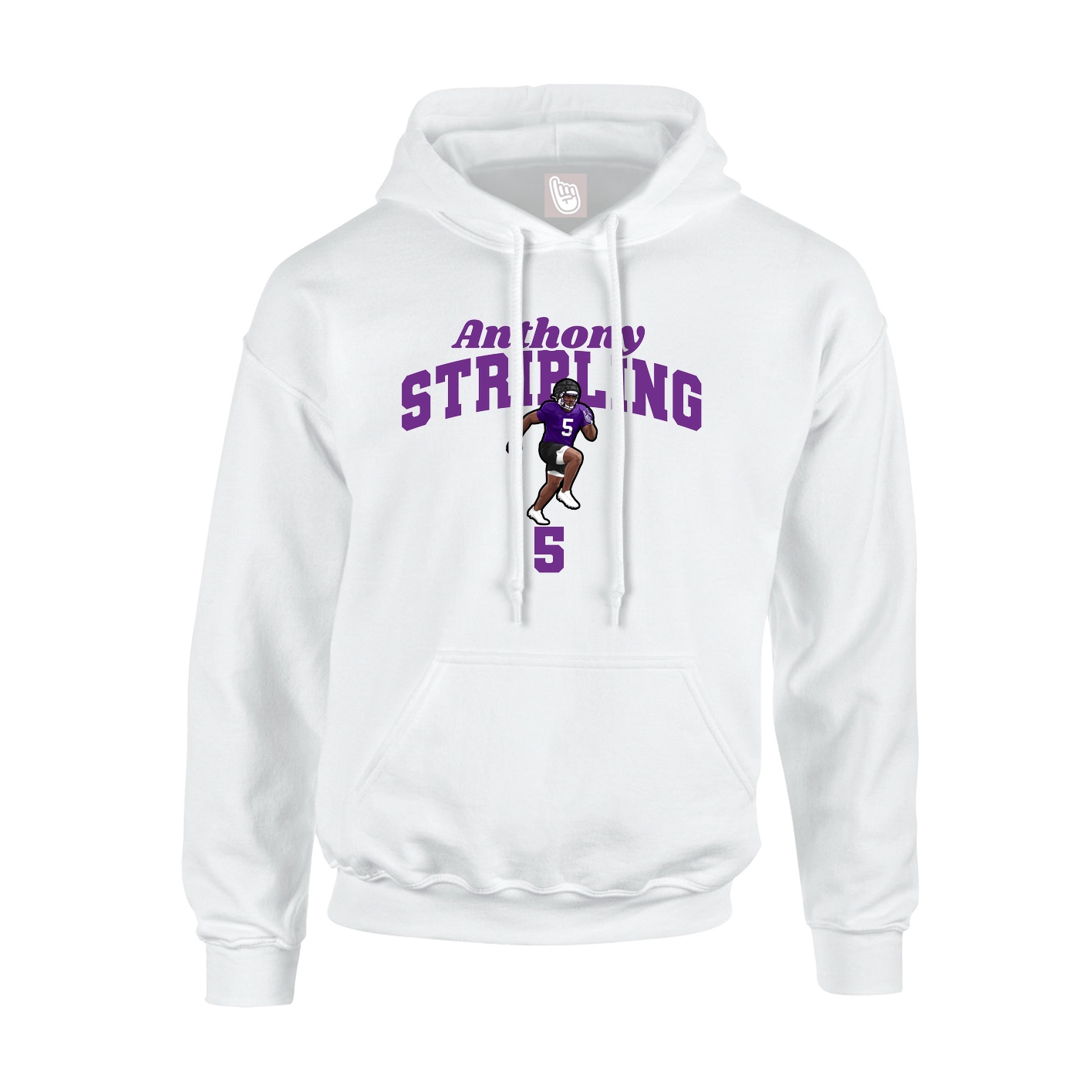 Hoodie — Signature Arch in White