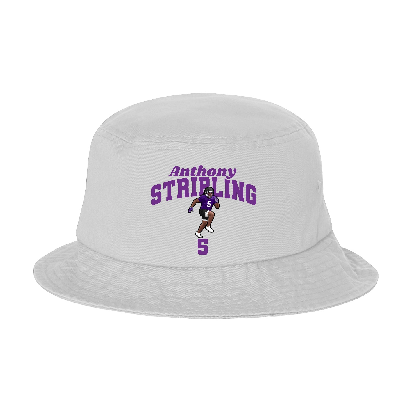 Bucket Cap — Signature Arch in White