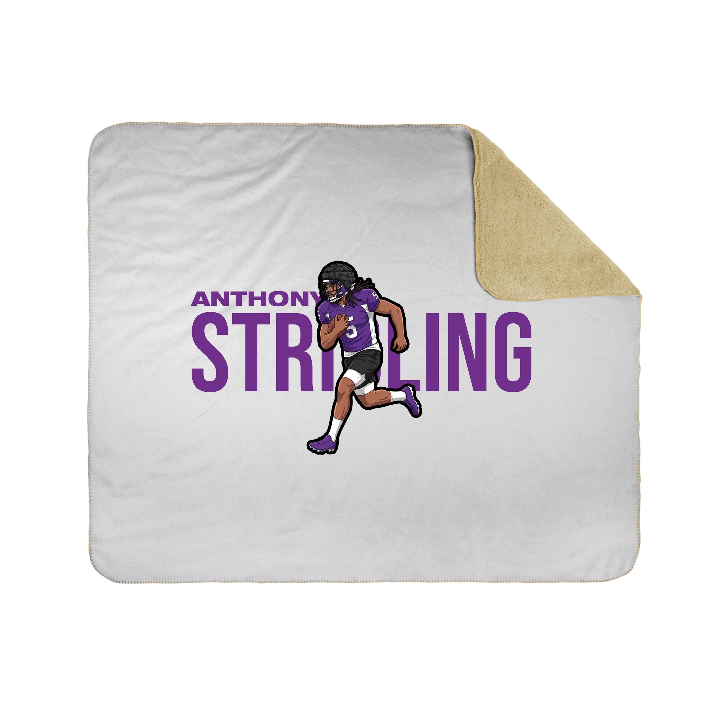 Throw Blanket — Player Name in White