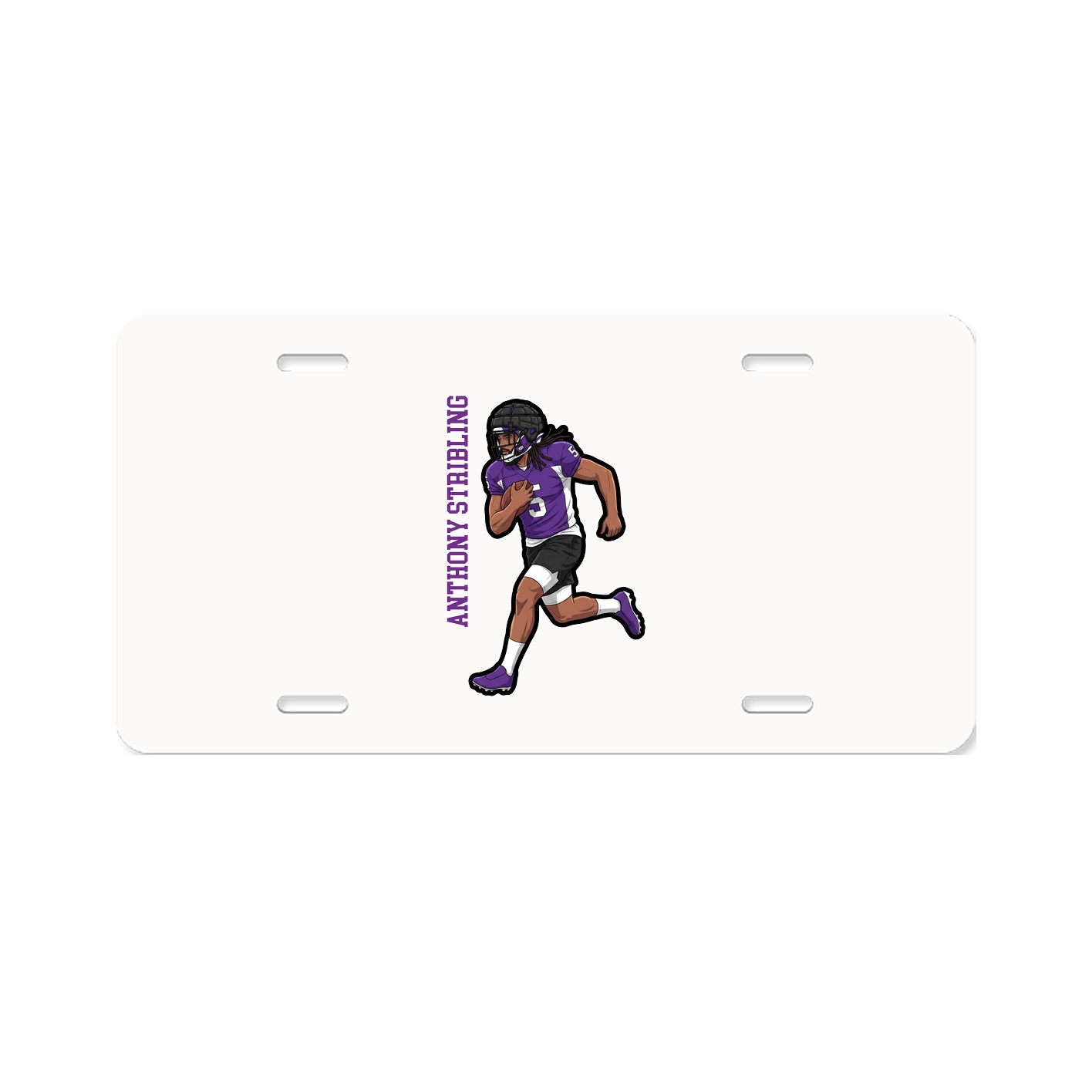 License Plate — Name Vertical in Classic