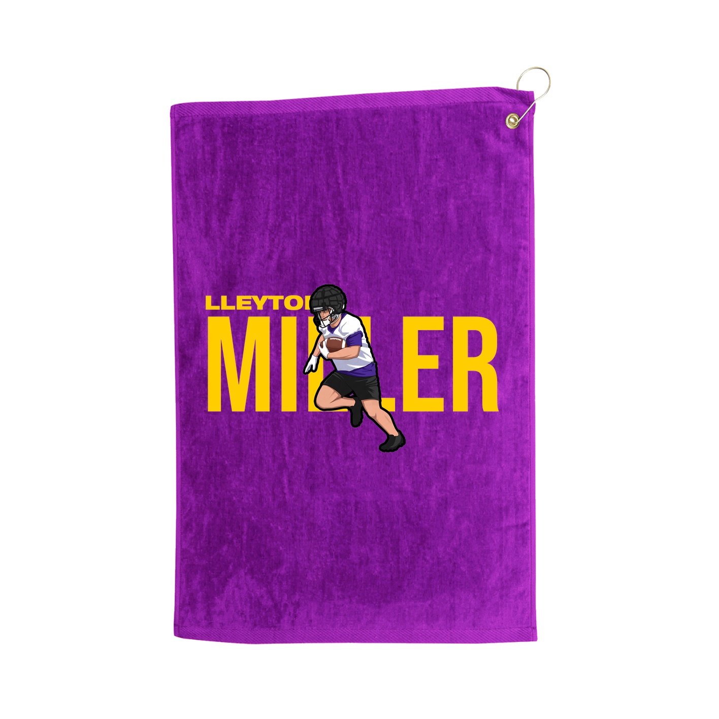 Golf Towel — Player Name in Purple