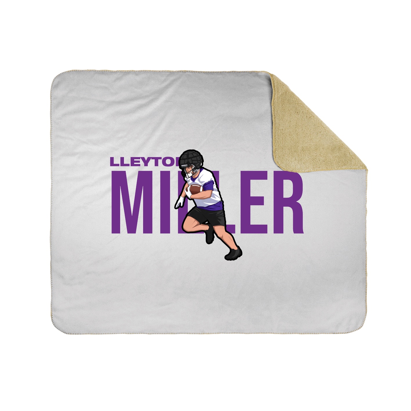 Throw Blanket — Player Name in White