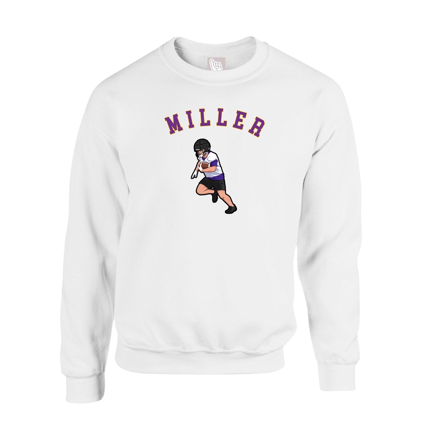 Fleece Crew — Shirsey Arch in White