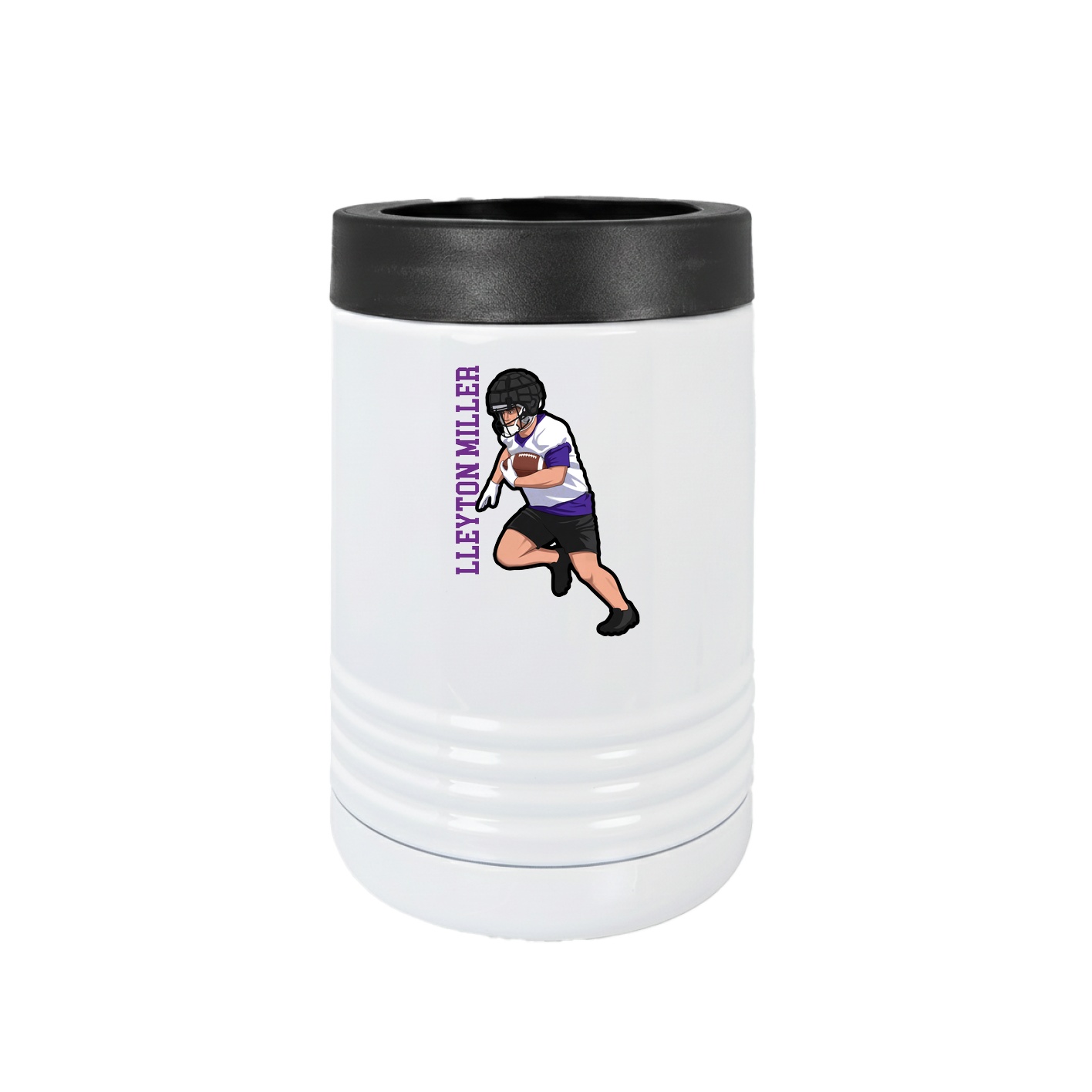 Beverage Holder — Name Vertical in White