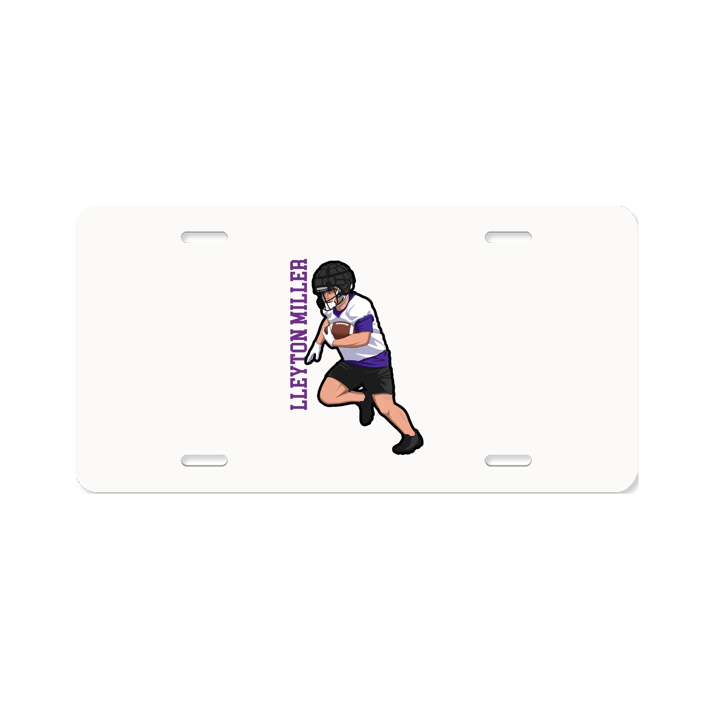 License Plate — Name Vertical in Classic