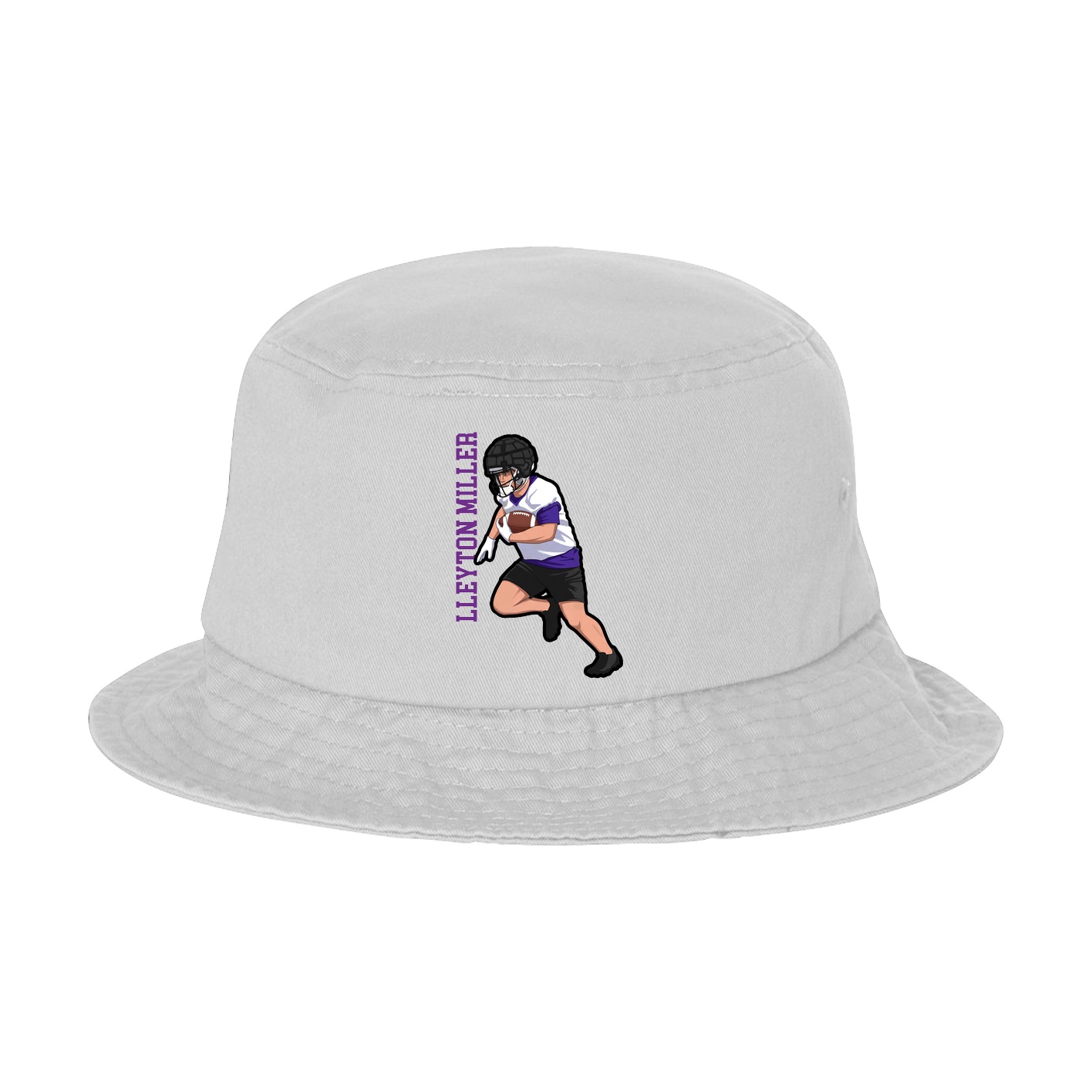 Bucket Cap — Name Vertical in White