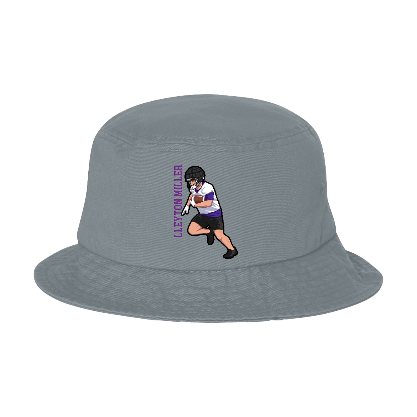 Bucket Cap — Name Vertical in Grey