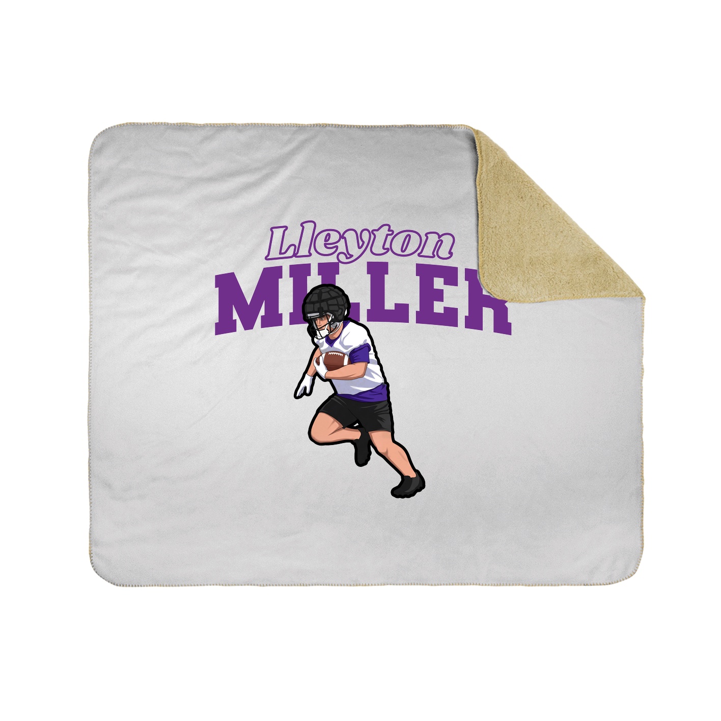 Throw Blanket — Name Arch in White