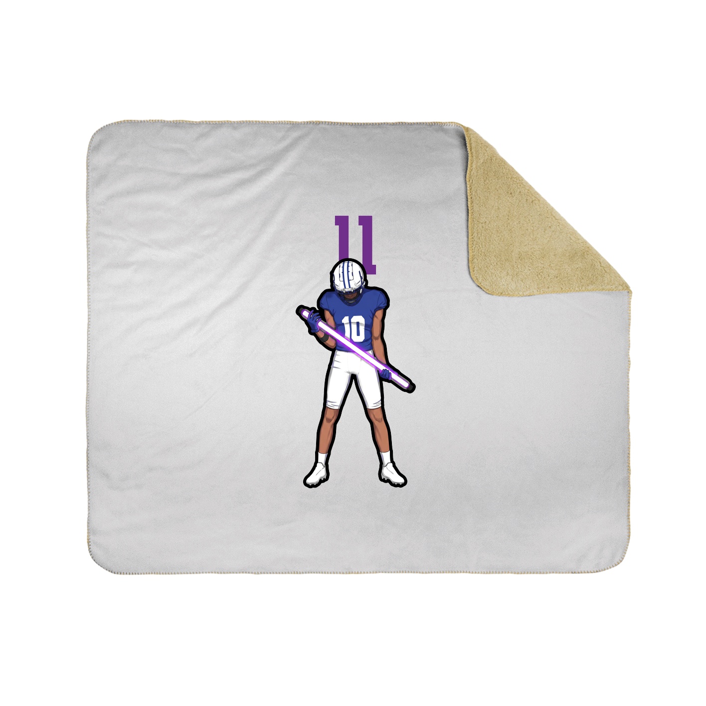 Throw Blanket — Number Top in White