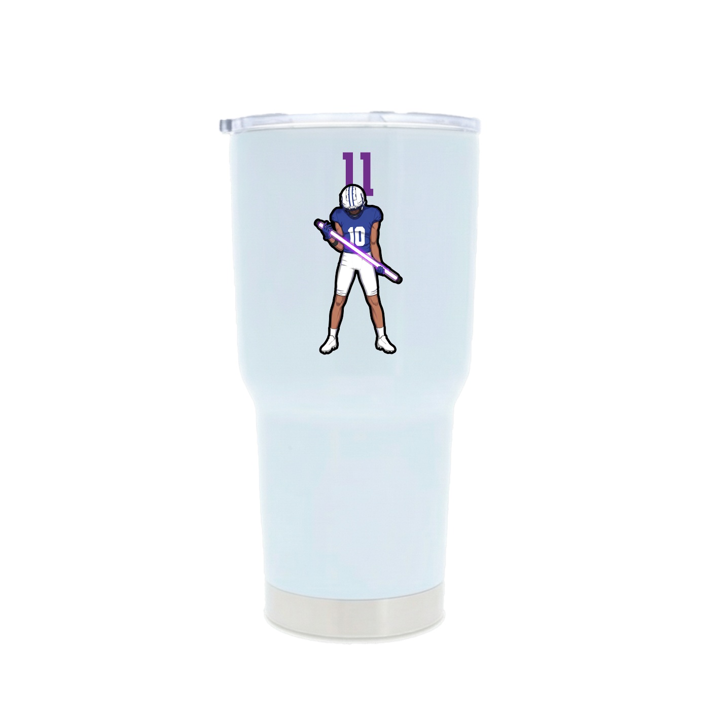 30oz Stainless Steel Tumbler — Number Top in White