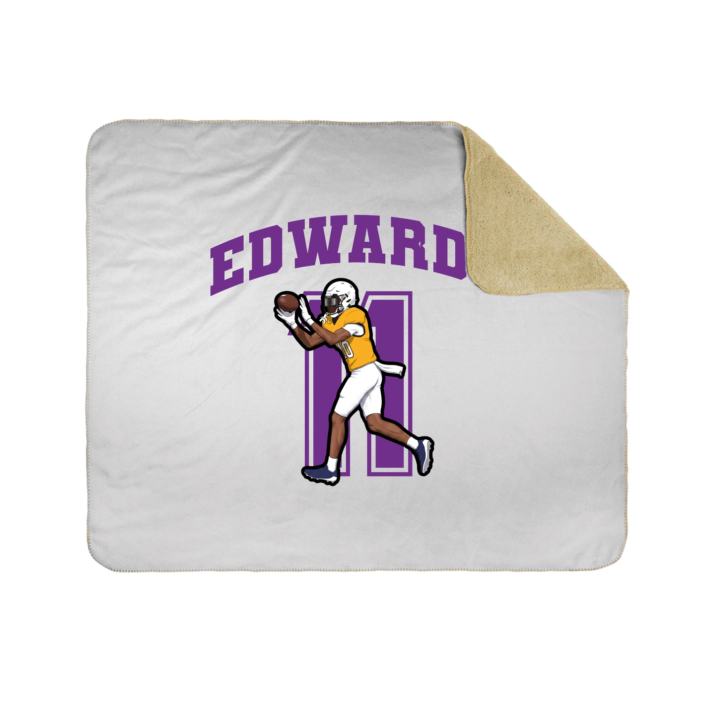 Throw Blanket — Number in White