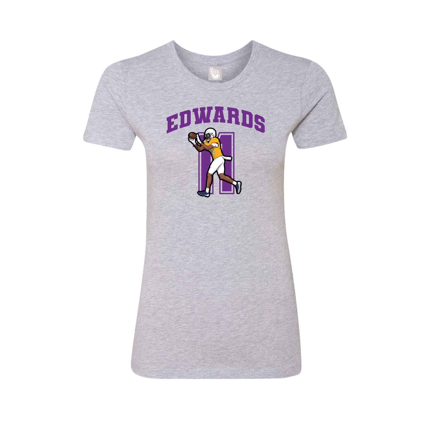 Fitted Women's Tee — Number in Grey