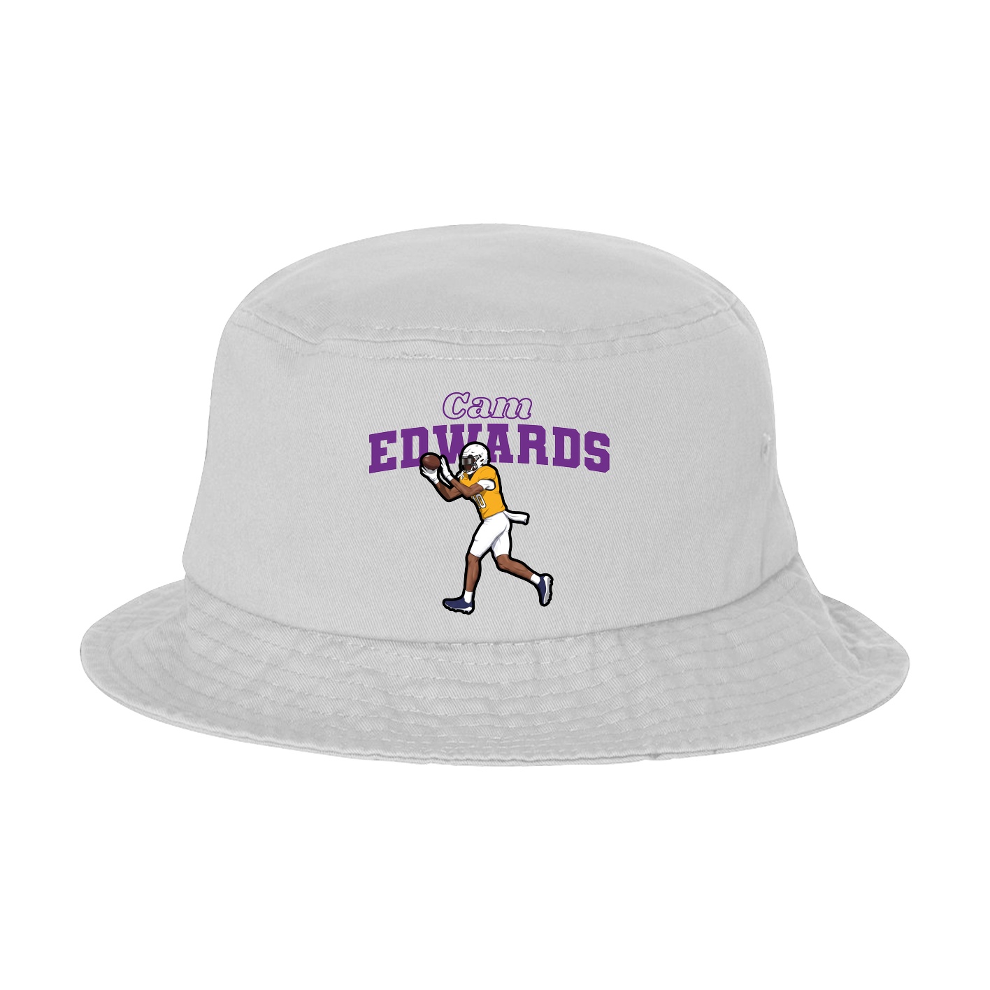 Bucket Cap — Name Arch in White