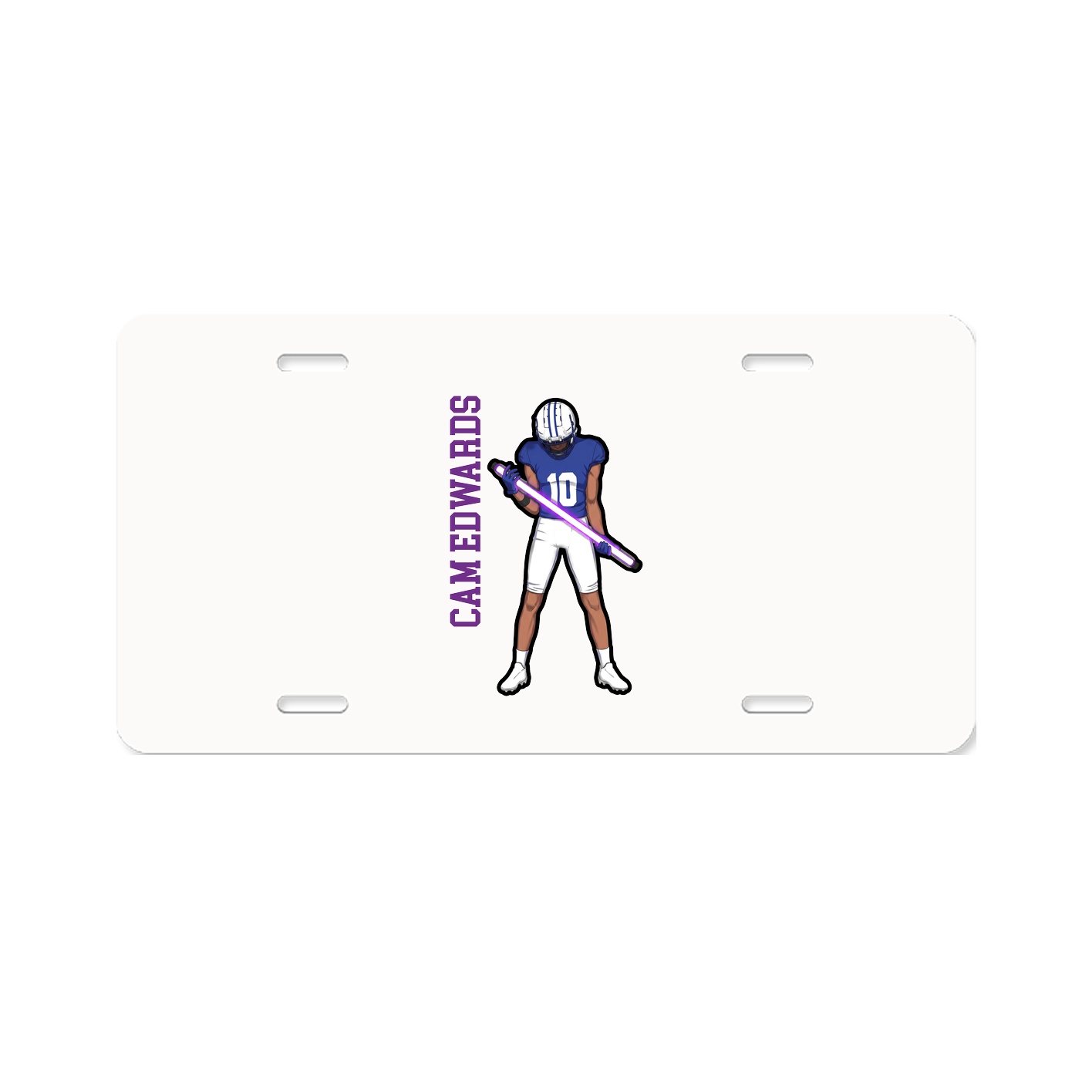 License Plate — Name Vertical in Classic