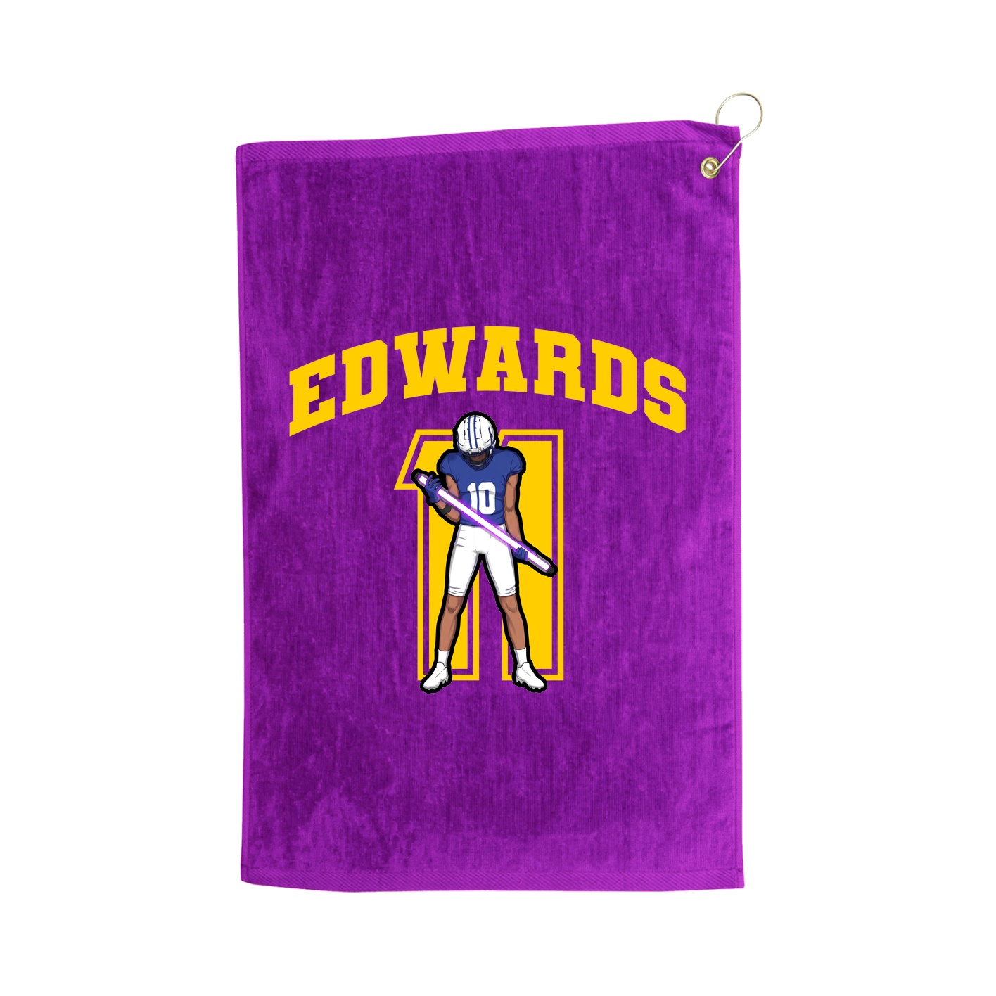Golf Towel — Number in Purple