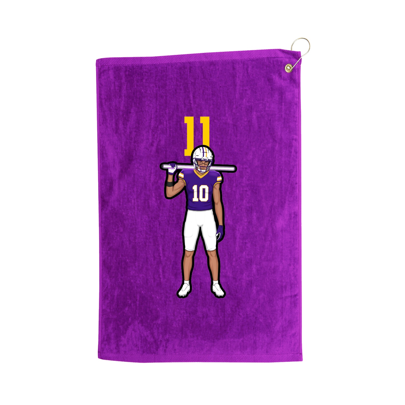 Golf Towel — Number Top in Purple