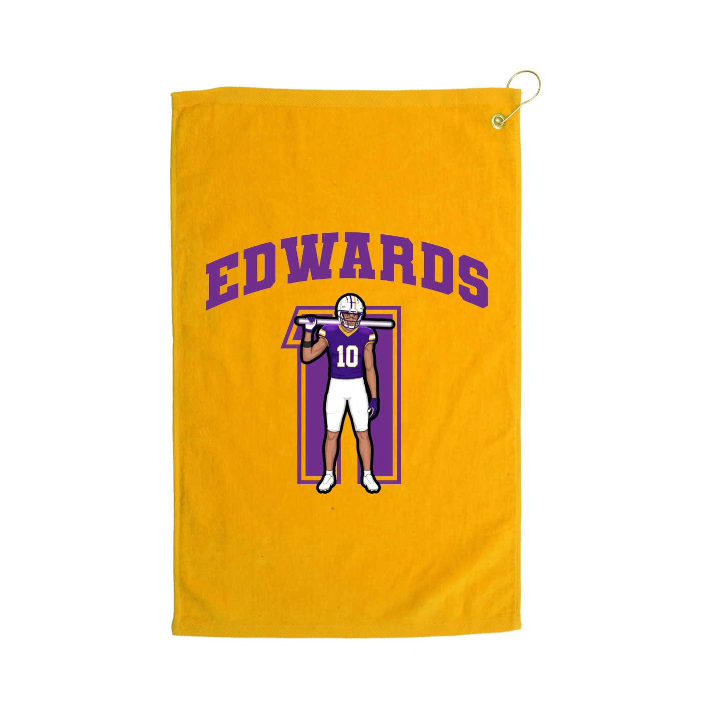 Golf Towel — Number in Gold